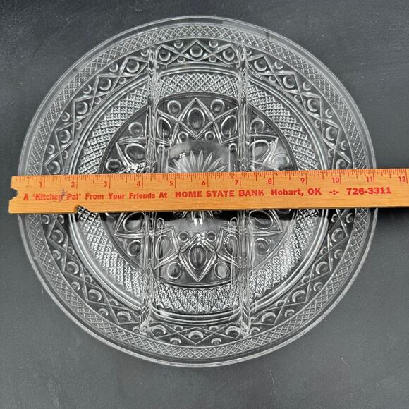 Vintage Relish Dish 5-Part Cape Cod by Imperial Glass Ohio Glassware 10.25" - Picture 5 of 8